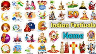 Festivals of India ll 50 Indian Festivals Name In English With Pictures ll Indian Festivals Vocab