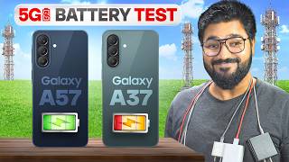 Most Realistic Battery Drain Test Video of Galaxy A57 & Galaxy A37