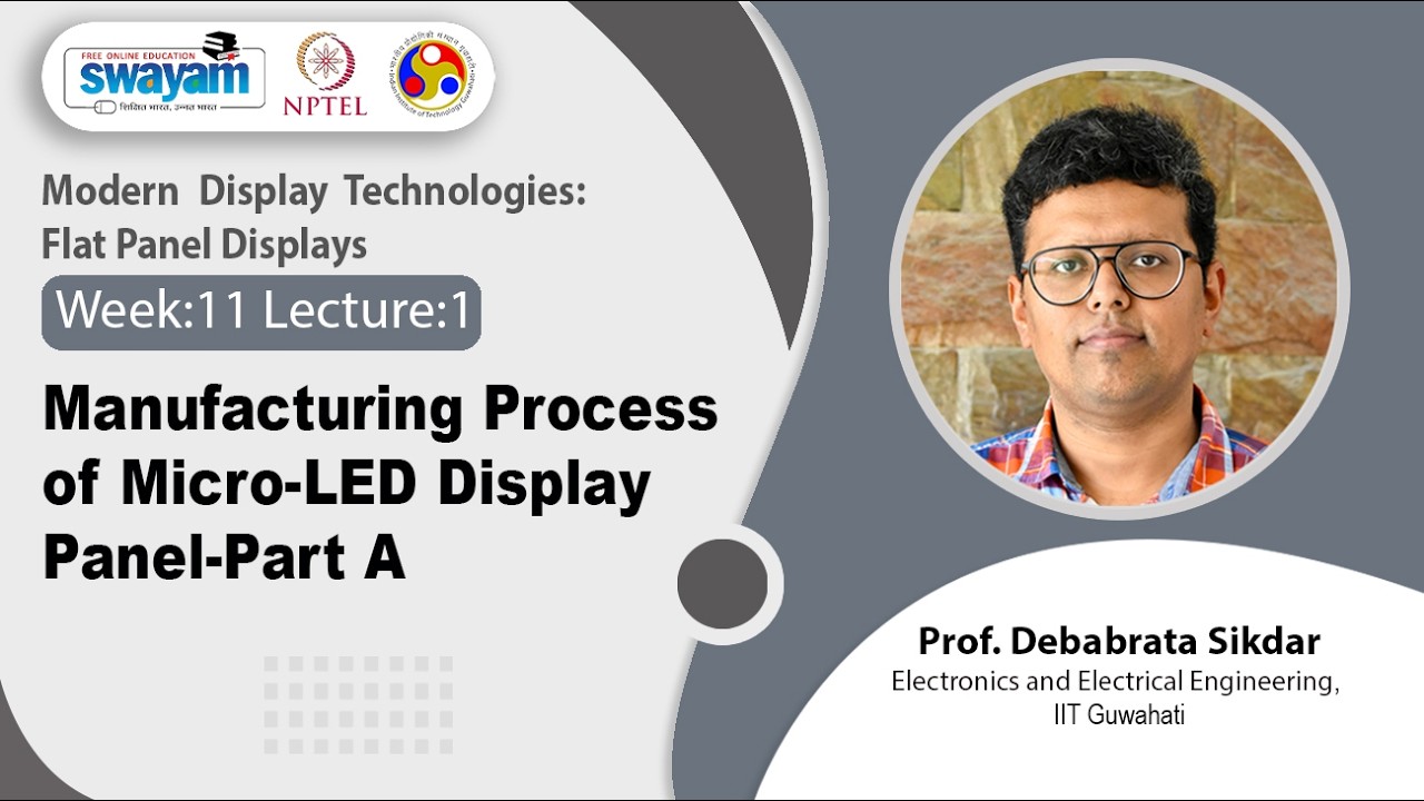 Lec 52: Manufacturing Process of Micro-LED Display Panel-Part A