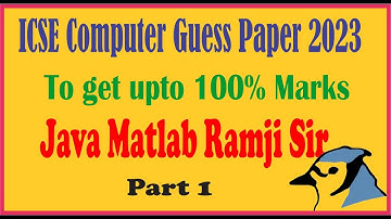 ICSE Computer Guess Paper 2023, Part 1