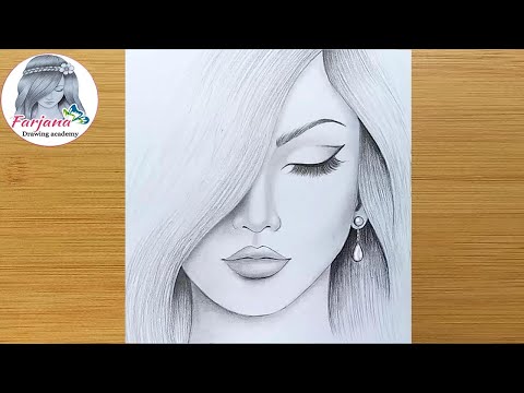 How To Draw A Girl Step By Step Pencil Sketch Drawing