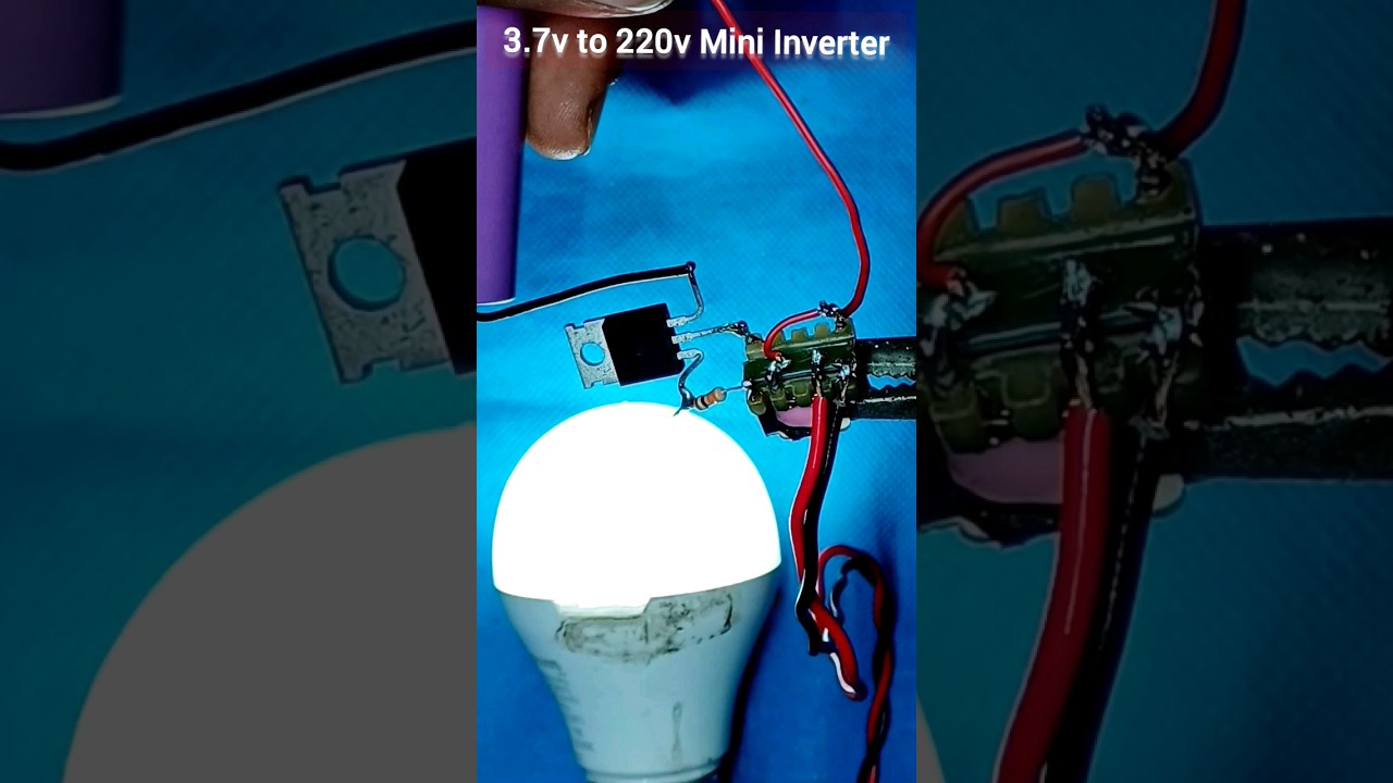 Mini Inverter 🔌3.7v to 220v || 