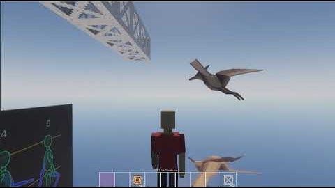 Voxel Game Engine: Inventory system + FPS character + Pteranodon all made out of voxels!