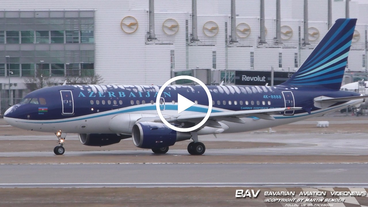 Airbus ACJ319 - Azerbaijan Airlines 4K-8888 - takeoff at Munich Airport | MSC2026