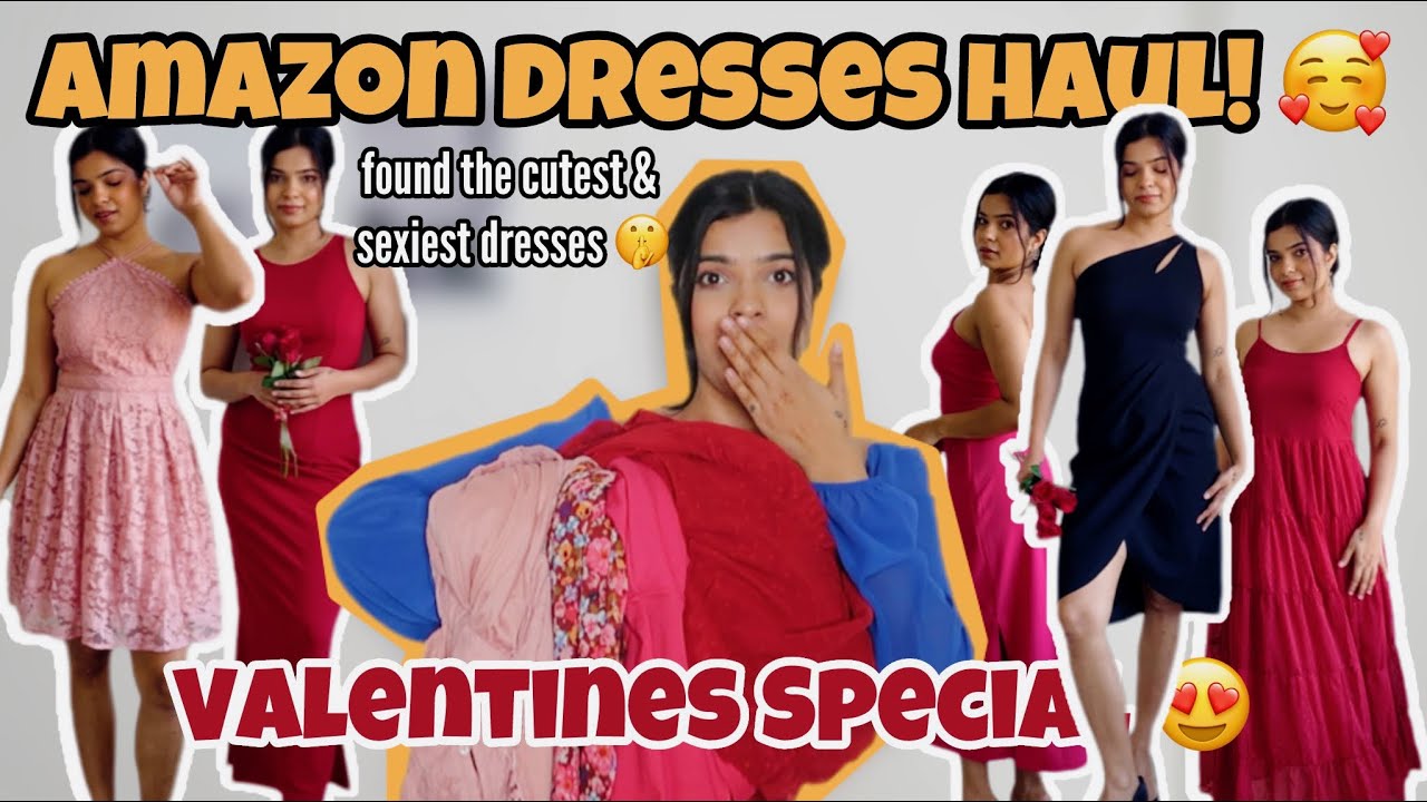 New AMAZON Dresses Haul & Review Tryon Valentine Dresses under ₹999