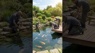 Built A Koi Pond In Our Backyard