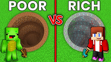 Mikey POOR vs JJ RICH Mining Factory Battle in Minecraft - Maizen