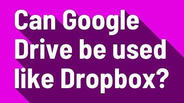 Can Google Drive be used like Dropbox?