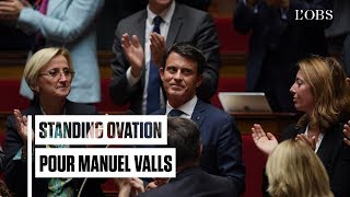 Standing ovation pour Manuel Valls à l'Assemblée, 