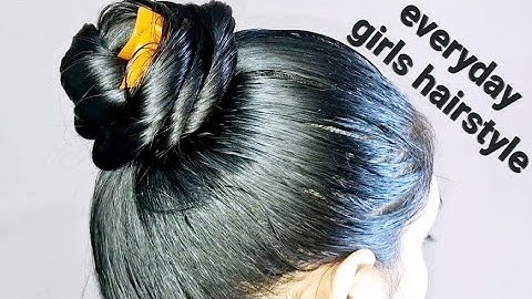Claw Clip hairstyles | Oiled hair juda | simple juda in long hair | Hair style girl simple and easy