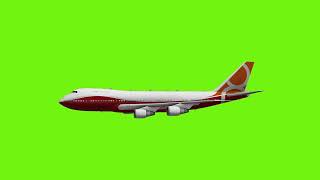 Plane Green Screen L Flight Animation