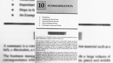 FYBCOM | FYBAF SEM-II | BUSINESS COMMUNICATION MANAN PRAKASHAN NOTES | SUMMARIZATION