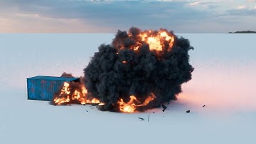 HOUDINI Fire Explosion, rendered in REDSHIFT