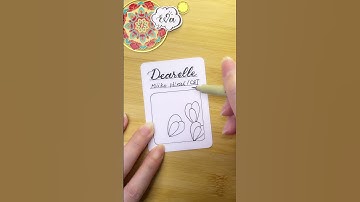 #dearelle tangle How to draw by Eva Wu Zentangle 禪繞畫  To You Tangle  2025 day 1 #shorts