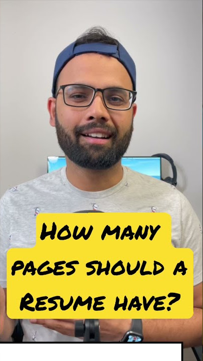 How many pages should a Resume have? ONE pager always