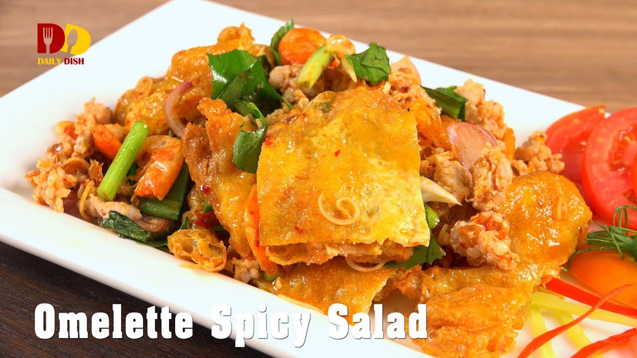 Omelette Spicy Salad | Thai Food | Yum Kai Jeaw | ยำไข่เจียว