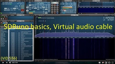 SDRuno basics, virtual audio cable
