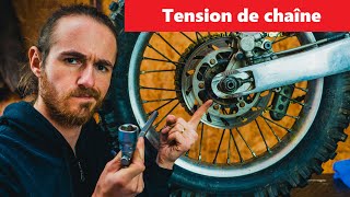 Faire sa tension de chaîne moto ?  Comment s'y prendre TUTO