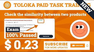 Check the similarity between two products Exam Toloka. 0.23$ Per Task, 100% Passed