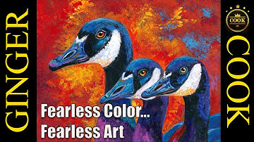 Calm Your Color Panic Now! Paint these Geese with Confidence...Fearless Color, Fearless Art