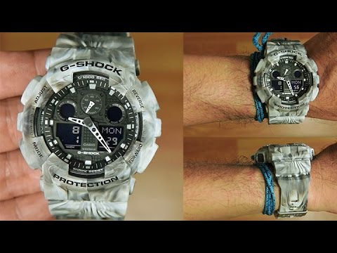 Casio G-shock GA-100MM-8A marbled pattern - UNBOXING