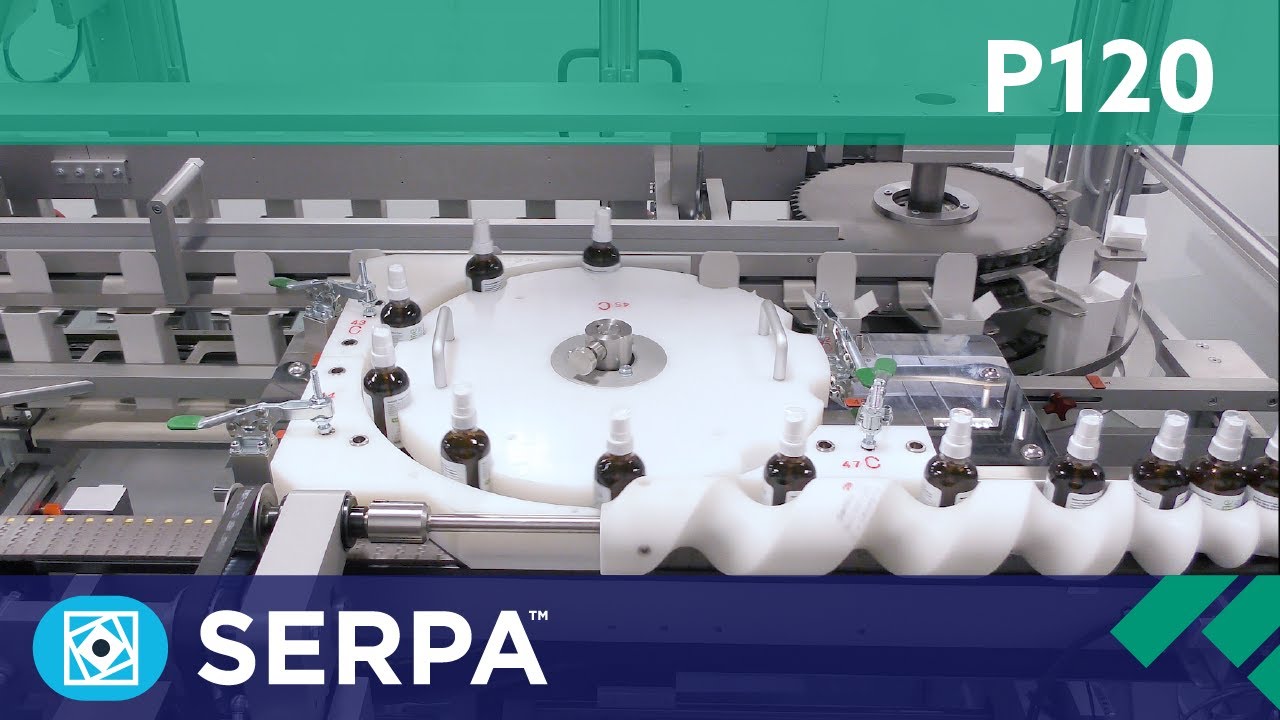 P120 Vertical Cartoner running spray bottles