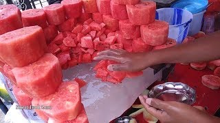 Watermelon Cutting and Making Watermelon Milkshake | Watermelon juice | Watermelon Fruit Ninja