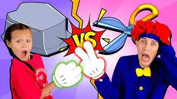 Rock Scissors Paper + More | Finger Play Song | Dominoki