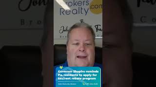 Governor Shapiro reminds Pa. residents to apply for tax/rent rebate program