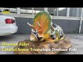 Colorful Armor Triceratops Dinosaur Ride for Sale | Dinosaur Rides