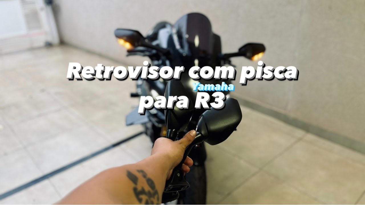 Retrovisor com piscas para Yamaha R3.