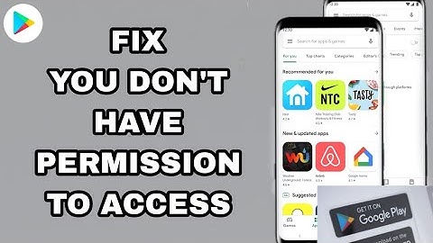 How To Fix And Solve Google Play Store Don