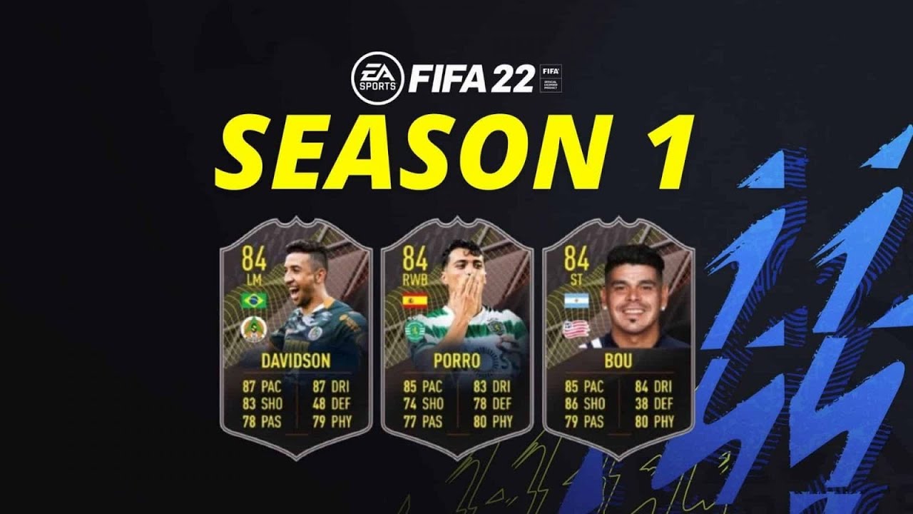 Analizando los jugador trasfondo de la temporada 1 de FIFA 22  Pedro porro 84, bou 84, Davidson 84