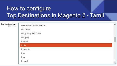 How to configure Top destinations in Magento 2 - Tamil