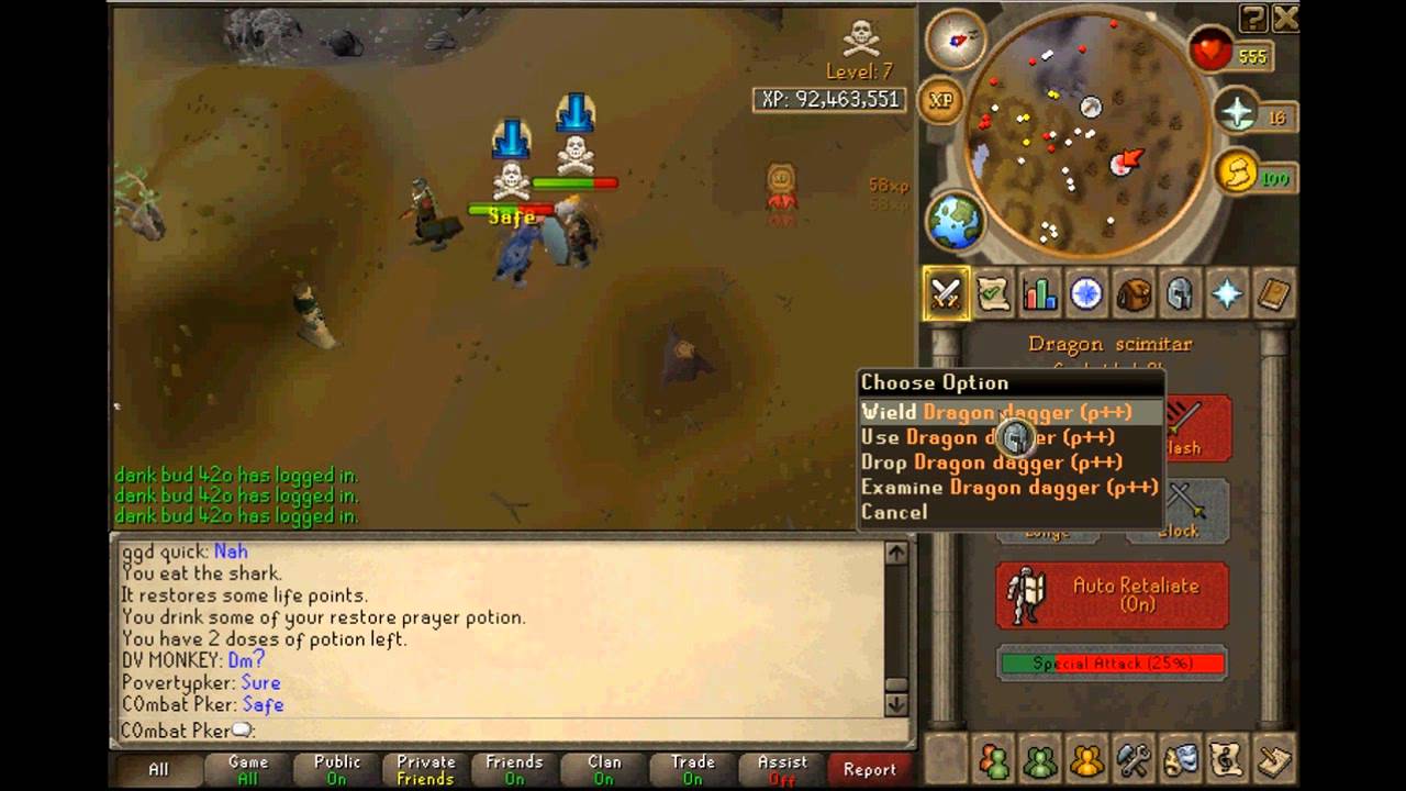 C0mbat Pker PK video 2 - DDS King - Maxed 80 attack pure!! Chaotic maul!!