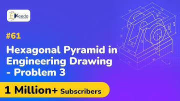 Hexagonal Pyramid Problem No.3 - Projection of Solids - Engineering Drawing