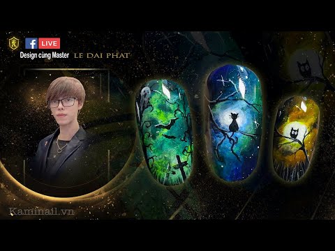 Video Kami Nail : Design vẽ Halloween - youtube