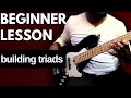 How to build triads for bass guitar  beginner lesson