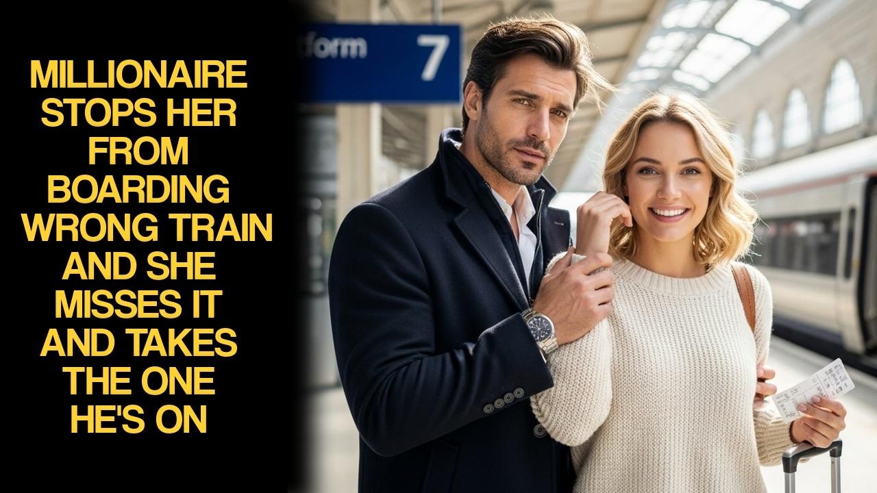 Millionaire Stops Her From Boarding Wrong Train And She Misses It And Takes The One He's On