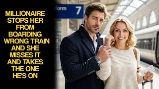 Millionaire Stops Her From Boarding Wrong Train And She Misses It And Takes The One He's On