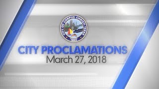 City Proclamations March 27, 2018