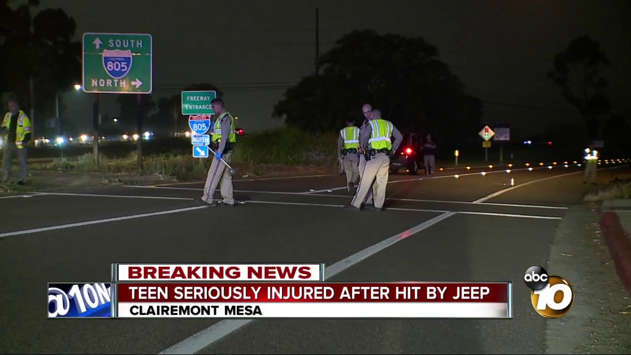 Teen bicyclist hit by car in Clairemont - YouTube
