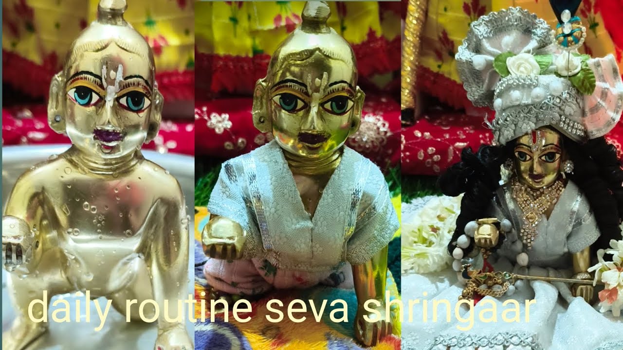 Daily#seva#shringar#laddugopal#diya🙏🌹💐