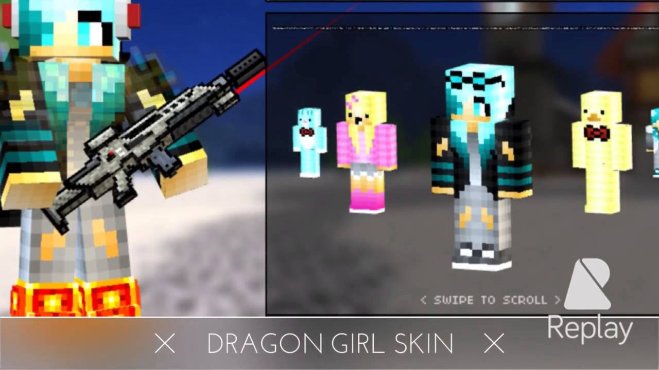 Dragon girl skin Pixel Gun 3d.