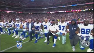 Cowboys kneel before national anthem at Monday Night Football