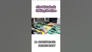 4IN1 NoteBook Making Machine, Fully Automatic Notebook making machine, Notebook Manufacturing #yt