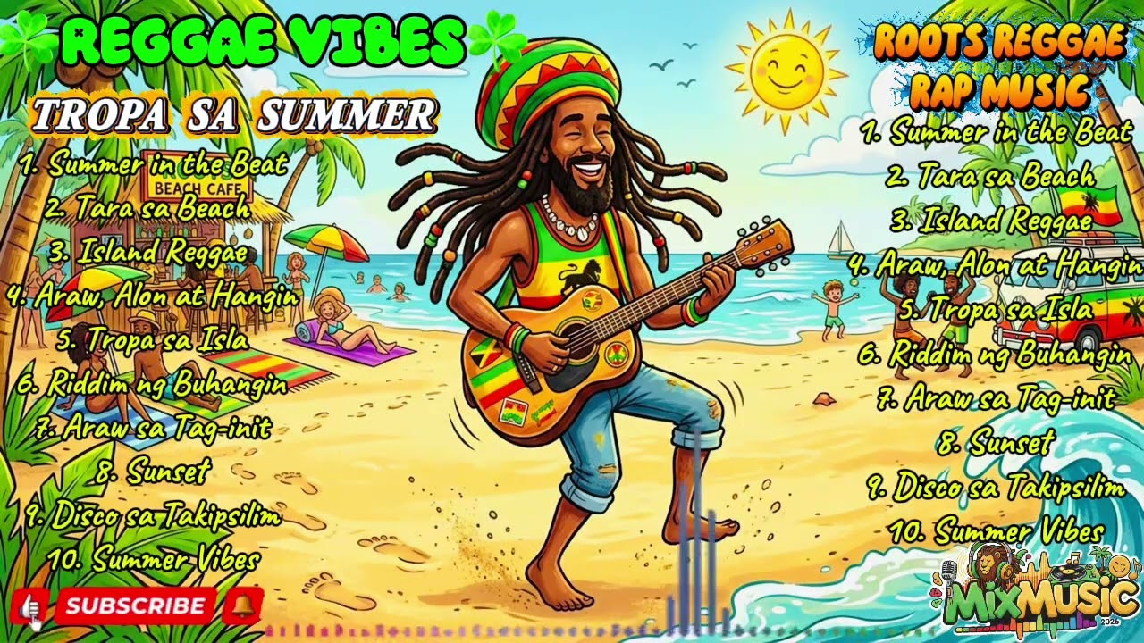 TROPA SA SUMMER☘️REGGAE VIBES☘️New Chill Relaxing Roots Reggae Rap Music - Summer Vibes in the Beach