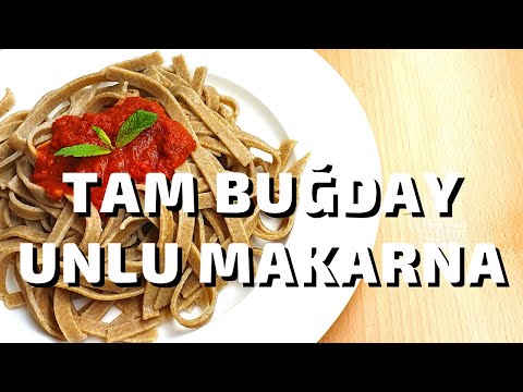 SADECE Tam Buğday unlu Makarna Tarifi 🍝 | 3 Malzemeli | Sağlıklı Yaşam