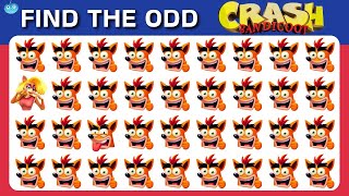 Find the ODD One Out 🔍 - Crash Bandicoot Edition 🦊 | Emoji Quiz | Easy, Medium, Hard