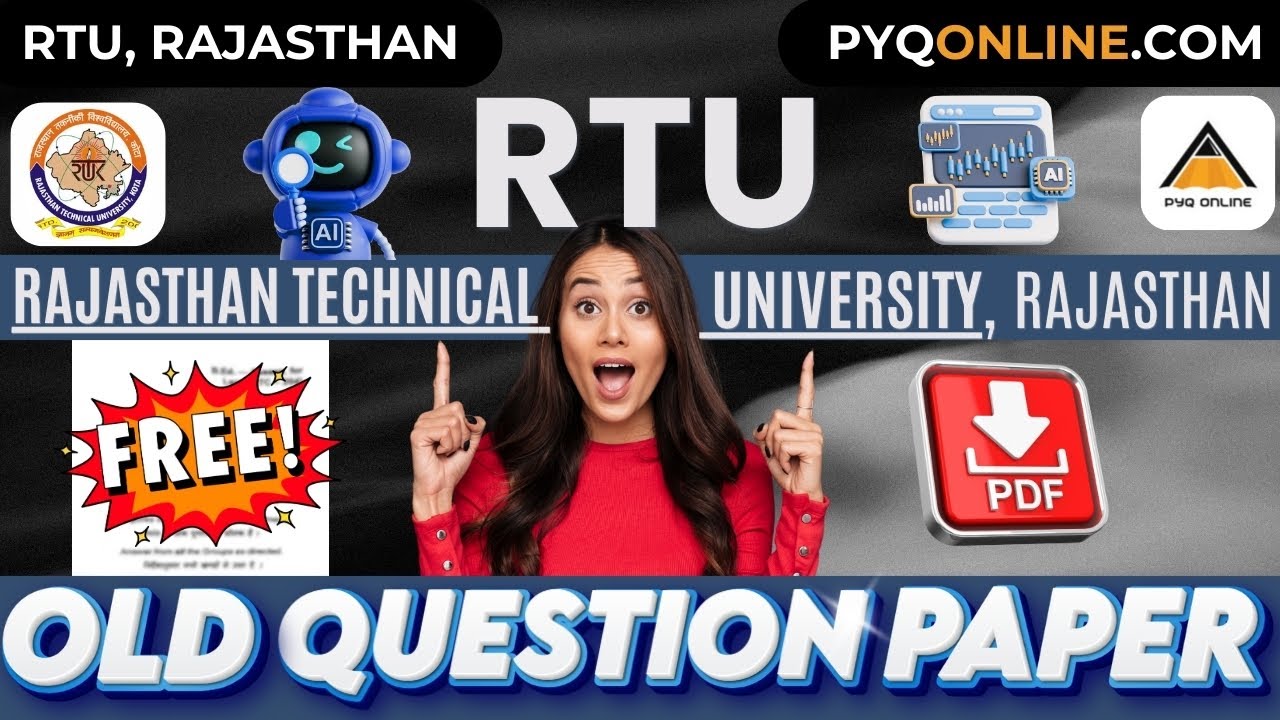 RTU RAJASTHAN TECHNICAL UNIVERSITY Free previous year question paper l RTUONLINE.COM